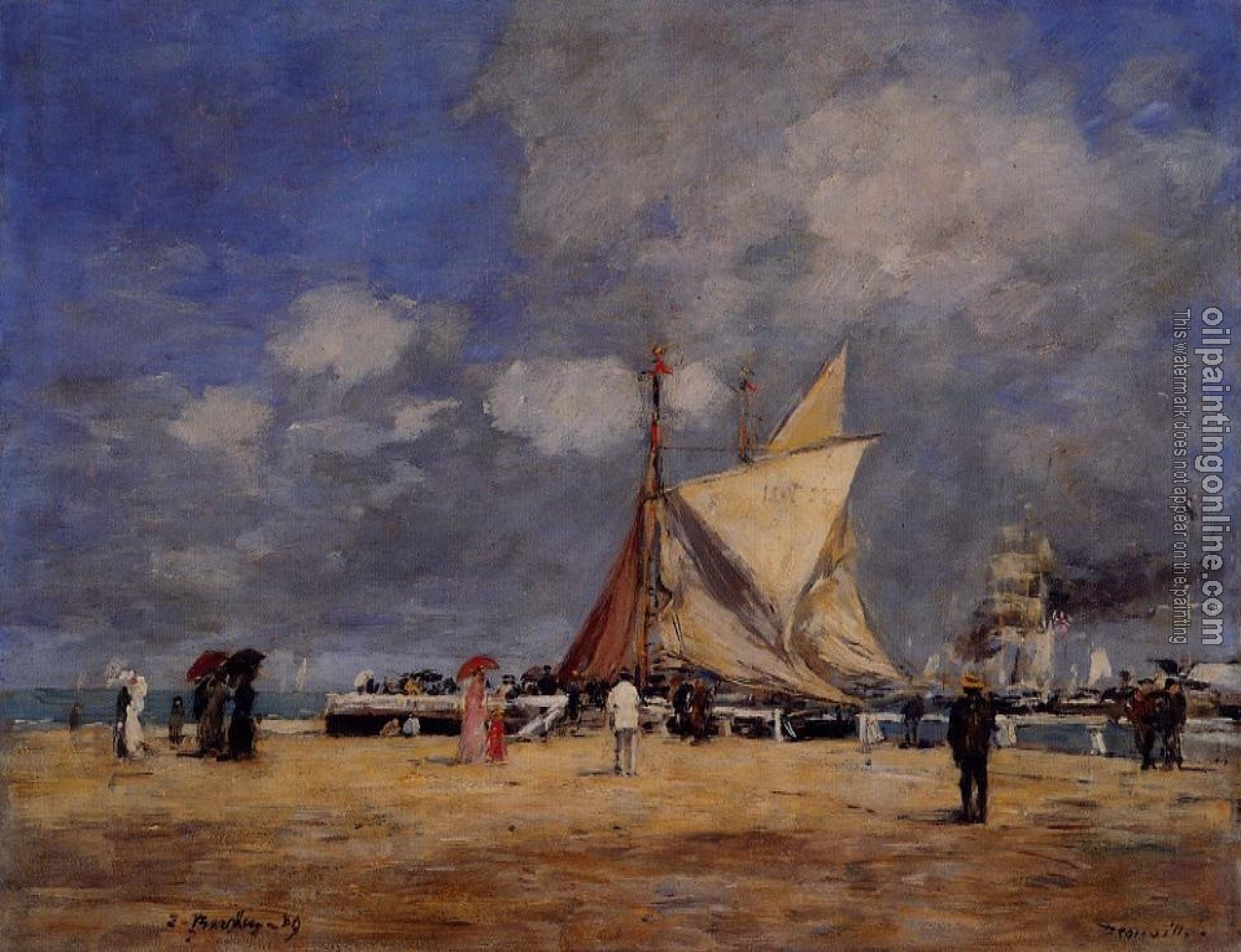 Boudin, Eugene - Deauville, on the Jetty